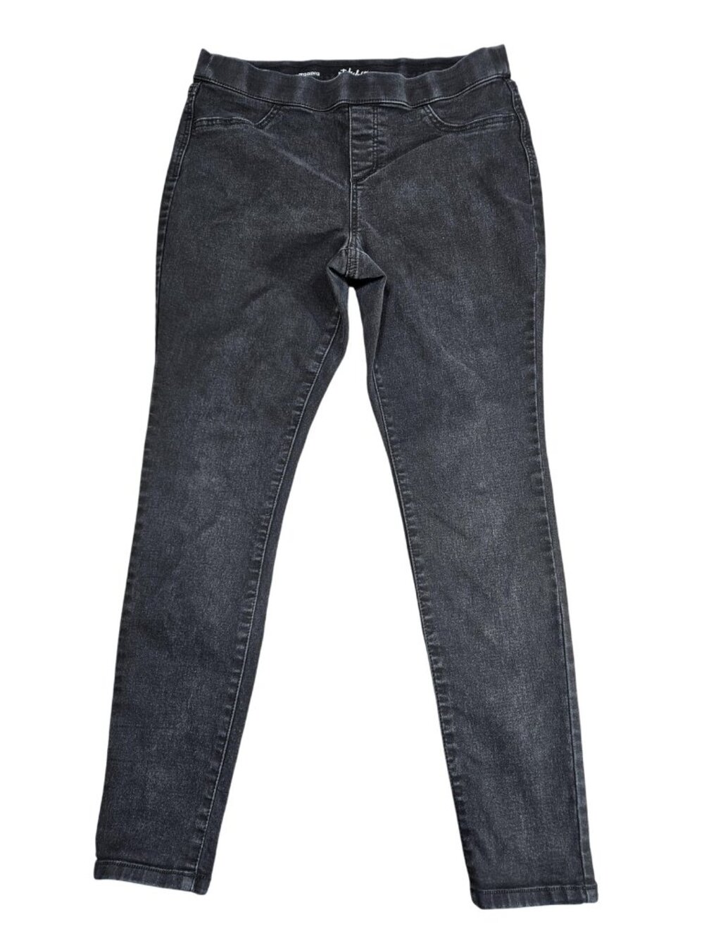 Style & Co Jegging Leggings Womens L Gray Mid Rise Pull On Stretch Denim Pants